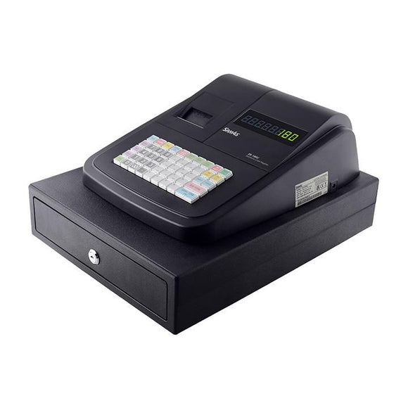 Sam4s ER-180US Cash Register with Small Drawer diagonal view