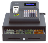 Sam4s ER-260BEJ Cash Register Front View with Drawer Open