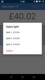 OrderPad for Samtouch Split Bill Screen